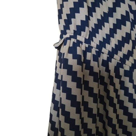 THML Women's Large Sleeveless Strapless Chevron Print Maxi Dress With Slit Boho - Picture 3 of 6